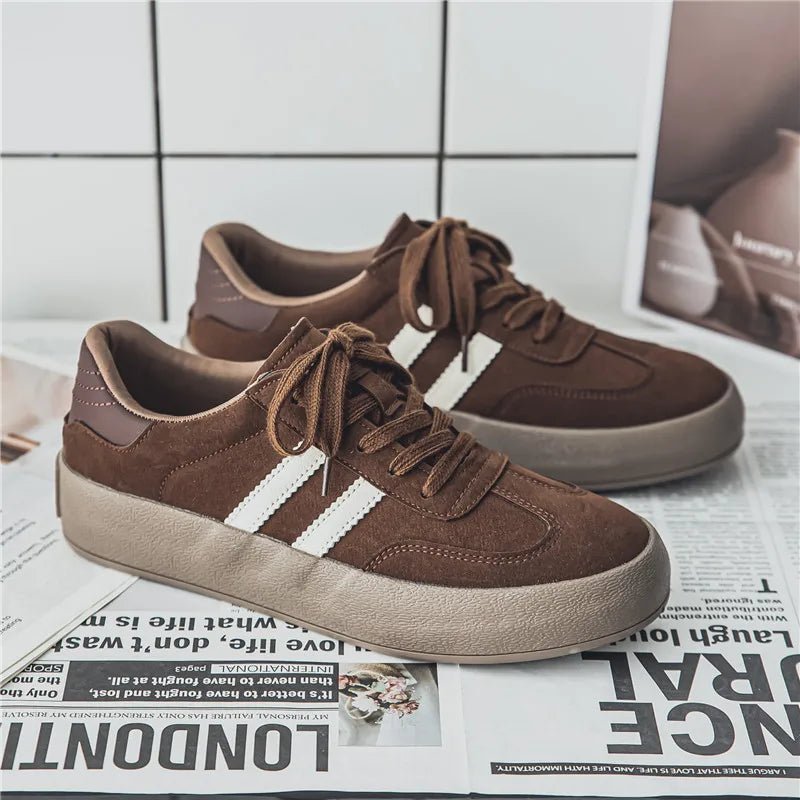 Klassische Marke Männer Braun Wildleder Turnschuhe 2024 Mode Low-top männer Trendy Skate Schuhe Komfort Lässig Vulkanisierte Turnschuhe männer - flohmarkt-deutschland.shop