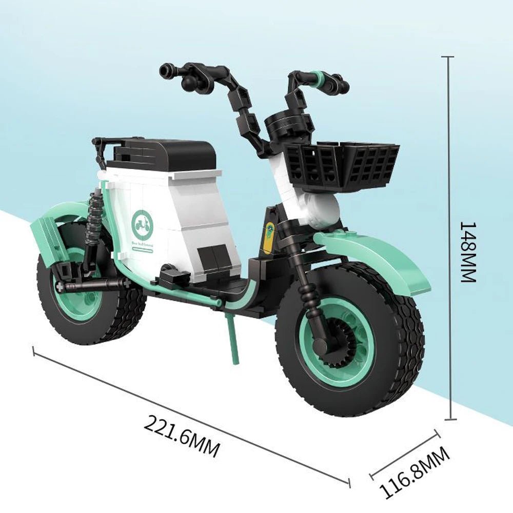 KNEW BUILT Elektrofahrrad-Roller-Modell, Mini-Bausteine, bezauberndes und pädagogisches Konstruktionsspielzeug - flohmarkt-deutschland.shop
