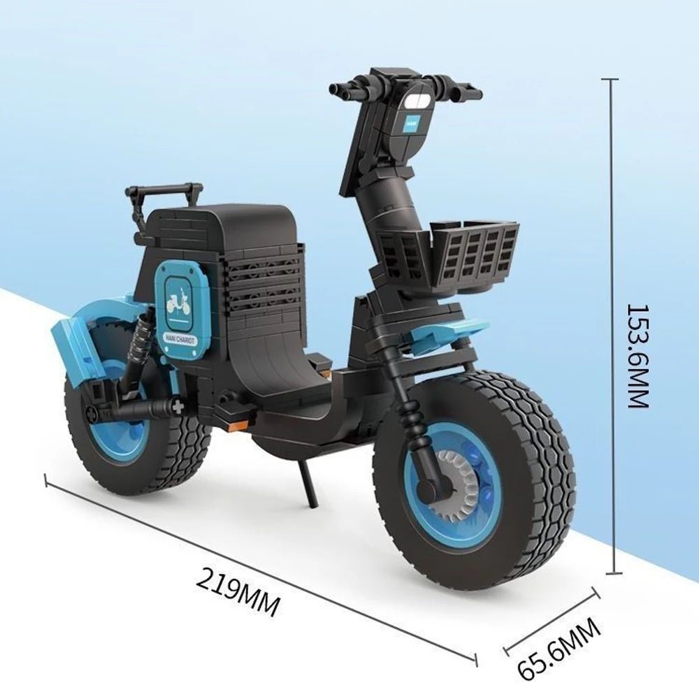 KNEW BUILT Elektrofahrrad-Roller-Modell, Mini-Bausteine, bezauberndes und pädagogisches Konstruktionsspielzeug - flohmarkt-deutschland.shop