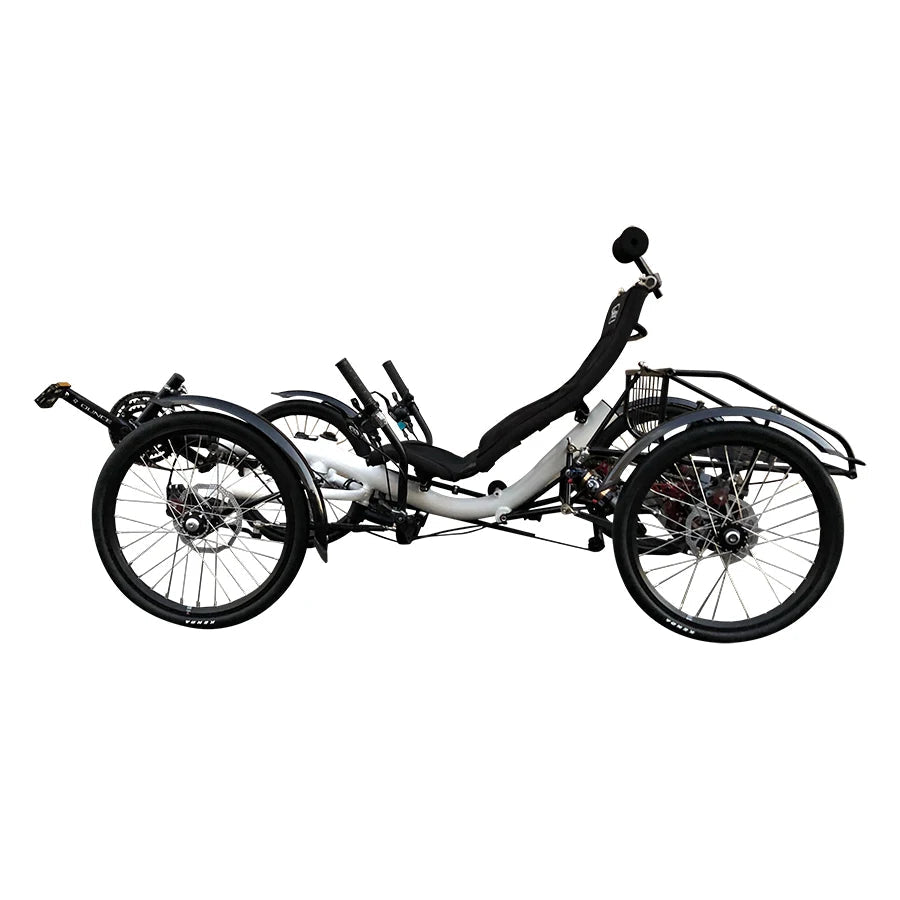 Komfortables Langstrecken-Reise-Elektrofahrrad mit Bafang 500W Motor Touring-Liegerad Quad - flohmarkt-deutschland.shop