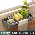 Küche Waschbecken Organizer Abfluss Rack Selbstentleerung Regal Schwamm Halter Geschirrtuch Wasserhahn Lagerung Seife Abtropffläche Küche Zubehör - flohmarkt-deutschland.shop