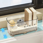 Küche Waschbecken Organizer Abfluss Rack Selbstentleerung Regal Schwamm Halter Geschirrtuch Wasserhahn Lagerung Seife Abtropffläche Küche Zubehör - flohmarkt-deutschland.shop
