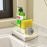 Küche Waschbecken Organizer Abfluss Rack Selbstentleerung Regal Schwamm Halter Geschirrtuch Wasserhahn Lagerung Seife Abtropffläche Küche Zubehör - flohmarkt-deutschland.shop