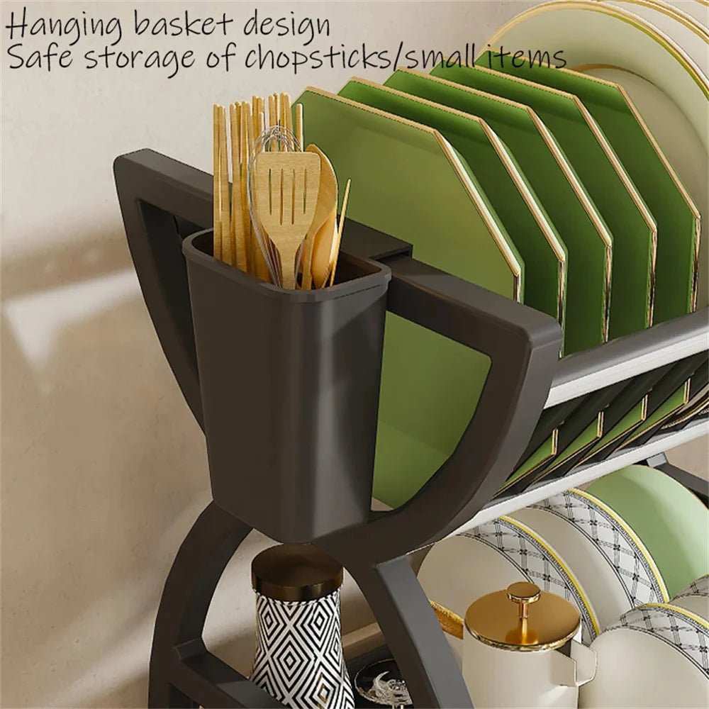 Küchen-Aufbewahrungsregal, Schüssel- und Teller-Aufbewahrungsregal, Abtropfregal, multifunktionale Haushalts-Aufbewahrungsbox für Schüsseln und Stäbchen ﻿ - flohmarkt-deutschland.shop