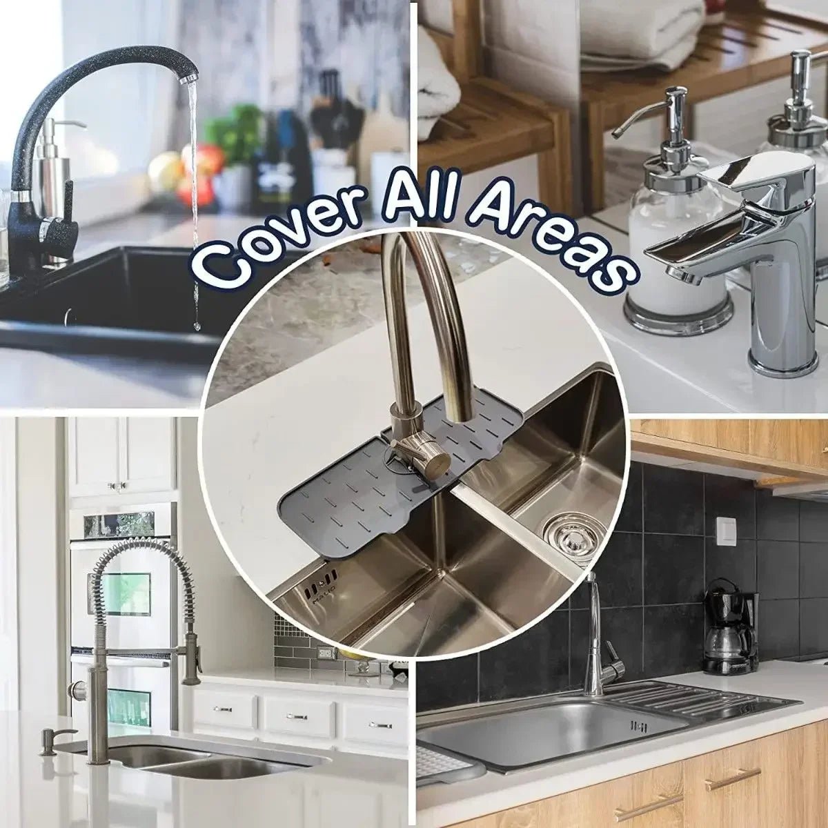 Küchen helfer Silikon Wasserhahn saugfähige Pad Regal Spüle Splash Catcher Arbeits platte Schutz matte Bad Abfluss matte Zubehör - flohmarkt-deutschland.shop