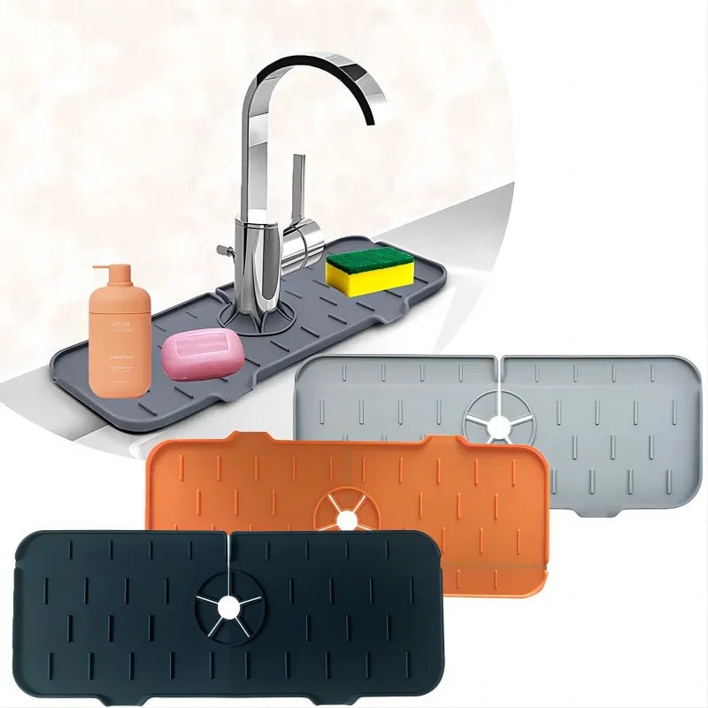 Küchen helfer Silikon Wasserhahn saugfähige Pad Regal Spüle Splash Catcher Arbeits platte Schutz matte Bad Abfluss matte Zubehör - flohmarkt-deutschland.shop