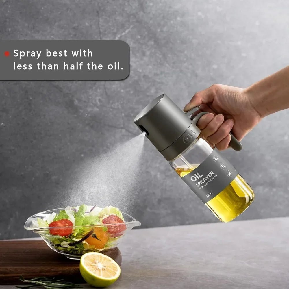 Küchenhelfer, Ölsprüher zum Kochen, 8,5 Unzen, Glas-Ölsprühflasche, Speiseöl-Sprühgerät, Olivenöl-Sprühgerät, Ölspender - flohmarkt-deutschland.shop