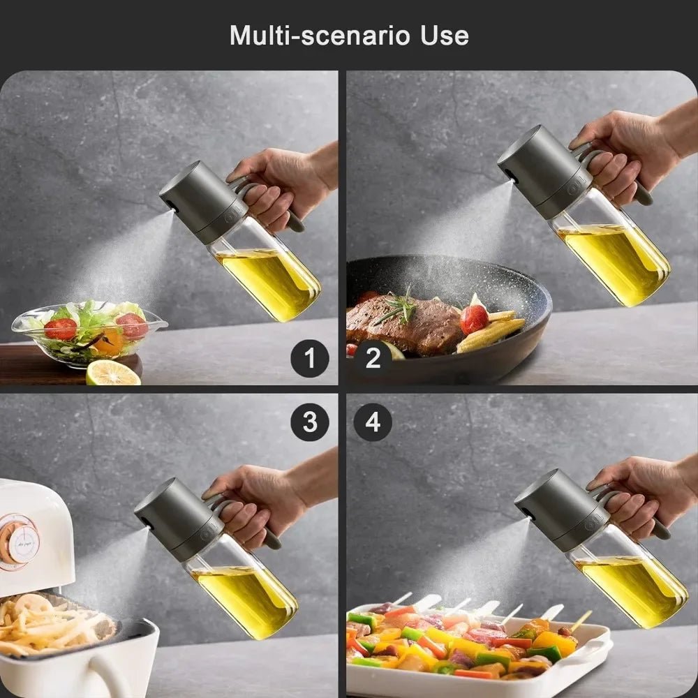 Küchenhelfer, Ölsprüher zum Kochen, 8,5 Unzen, Glas-Ölsprühflasche, Speiseöl-Sprühgerät, Olivenöl-Sprühgerät, Ölspender - flohmarkt-deutschland.shop