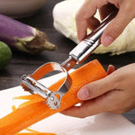 KüchenMeister 2 In 1 Edelstahl Schäler Und Reibe Für Gemüse Und Obst - Scharfe Klingen Für Saubere Schnitte - flohmarkt-deutschland.shop