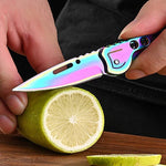 KüchenMeister Faltbares Obstmesser Edelstahl - Rutschfester Griff Und Kompaktes Taschenmesser Für Unterwegs - flohmarkt-deutschland.shop
