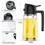 KüchenMeister Olivenöl Sprühflasche Mit Breiter Öffnung Und Automatischem Deckel - Präzise Dosierung Küche Und Camping - flohmarkt-deutschland.shop