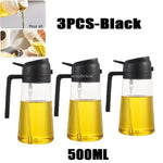 KüchenMeister Olivenöl Sprühflasche Mit Breiter Öffnung Und Automatischem Deckel - Präzise Dosierung Küche Und Camping - flohmarkt-deutschland.shop