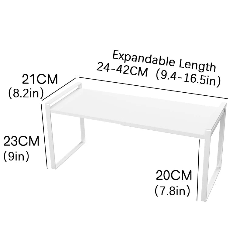 Küchenregal unter der Spüle, geschichtetes Regal im Schrank, Arbeitsplatte, ausziehbarer Schrank, Geschirrregal für den Heimgebrauch - flohmarkt-deutschland.shop