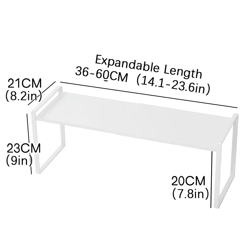Küchenregal unter der Spüle, geschichtetes Regal im Schrank, Arbeitsplatte, ausziehbarer Schrank, Geschirrregal für den Heimgebrauch - flohmarkt-deutschland.shop