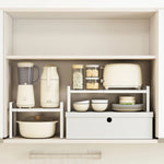 Küchenregal unter der Spüle, geschichtetes Regal im Schrank, Arbeitsplatte, ausziehbarer Schrank, Geschirrregal für den Heimgebrauch - flohmarkt-deutschland.shop