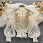 Lace Puff Long Sleeve Blouse Vintage Fashion Blouses Elegant Femme Blusas Korean Woman Tops Women Shirts Clothing Dropshipping - flohmarkt-deutschland.shop