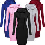 Ladies Dress Autumn Women Hooded Dresses Hoodies Women Sweatshirts Women Hoodies Dress Tops Ladies Clothing - flohmarkt-deutschland.shop