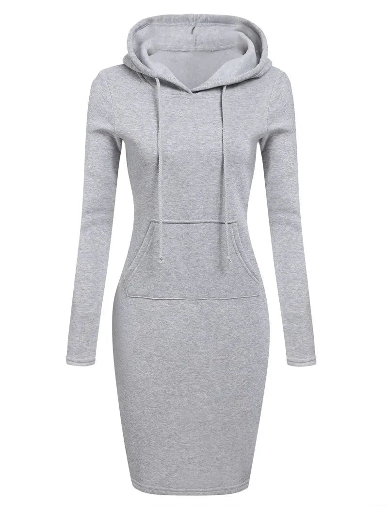 Ladies Dress Autumn Women Hooded Dresses Hoodies Women Sweatshirts Women Hoodies Dress Tops Ladies Clothing - flohmarkt-deutschland.shop