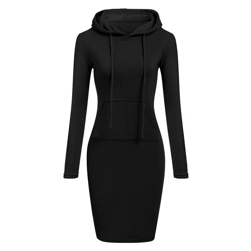 Ladies Dress Autumn Women Hooded Dresses Hoodies Women Sweatshirts Women Hoodies Dress Tops Ladies Clothing - flohmarkt-deutschland.shop