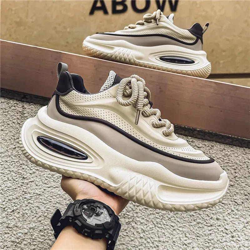 Lässige Sportschuhe für Herren, modische Skateboardschuhe mit dicken Sohlen, trendige und bequeme Herrenschuhe, geeignet für den Außenbereich - flohmarkt-deutschland.shop