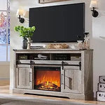 LandhausKraft Kamin-TV-Ständer Im Landhausstil Highboy Unterhaltungskonsole - Elektrischer Kamin Integriert - flohmarkt-deutschland.shop