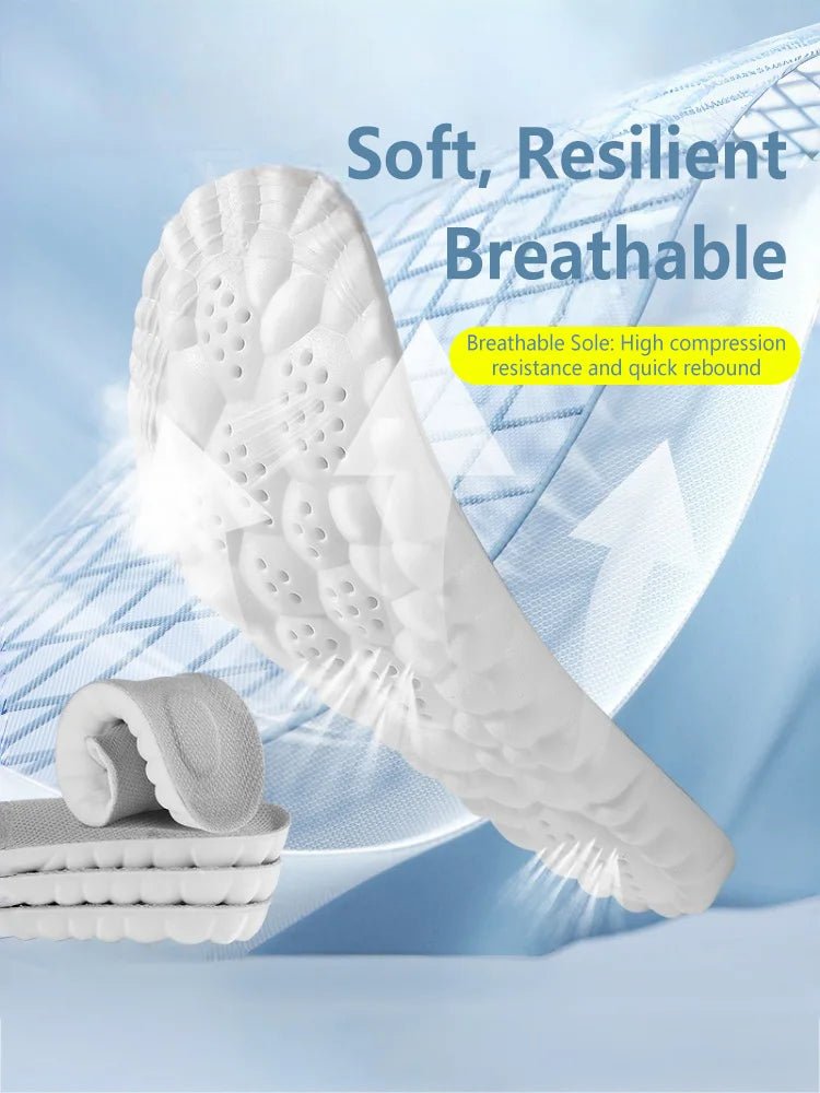 Latex Sport Insoles Soft High Elasticity Shoe Pads Orthotic Breathable Deodorant Shock Absorption Cushion Arch Support Insole - flohmarkt-deutschland.shop