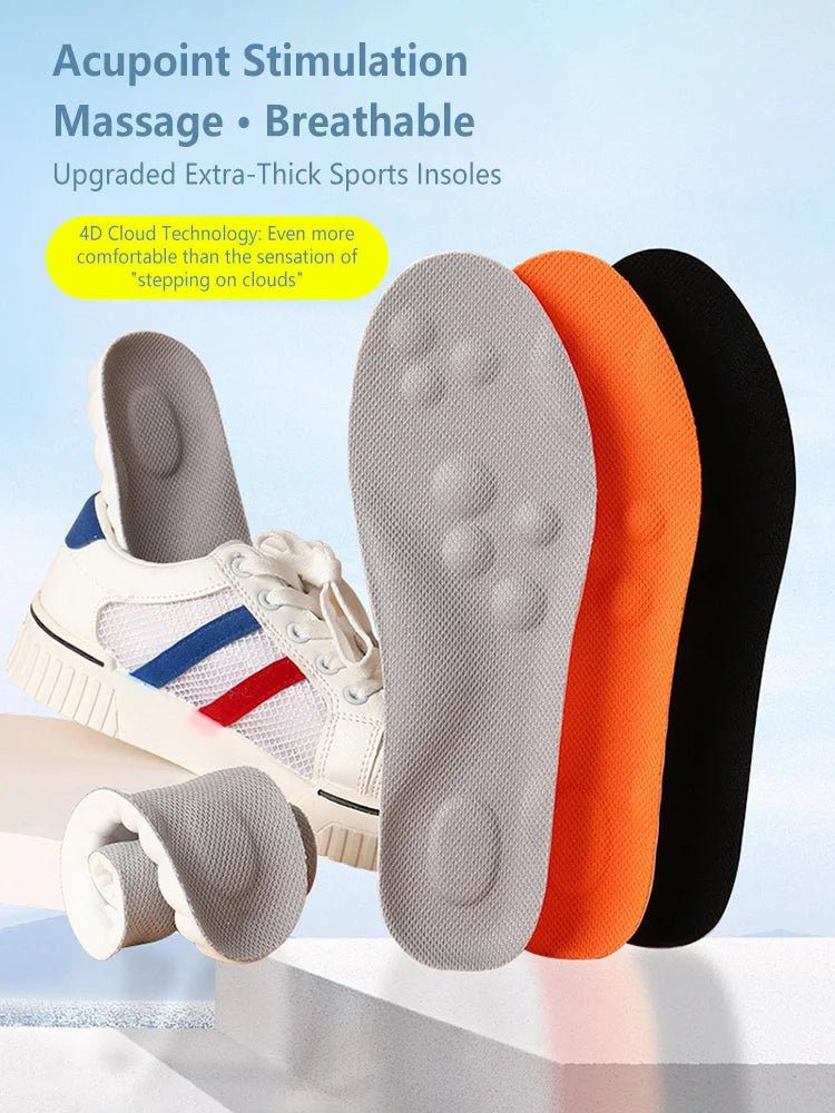 Latex Sport Insoles Soft High Elasticity Shoe Pads Orthotic Breathable Deodorant Shock Absorption Cushion Arch Support Insole - flohmarkt-deutschland.shop