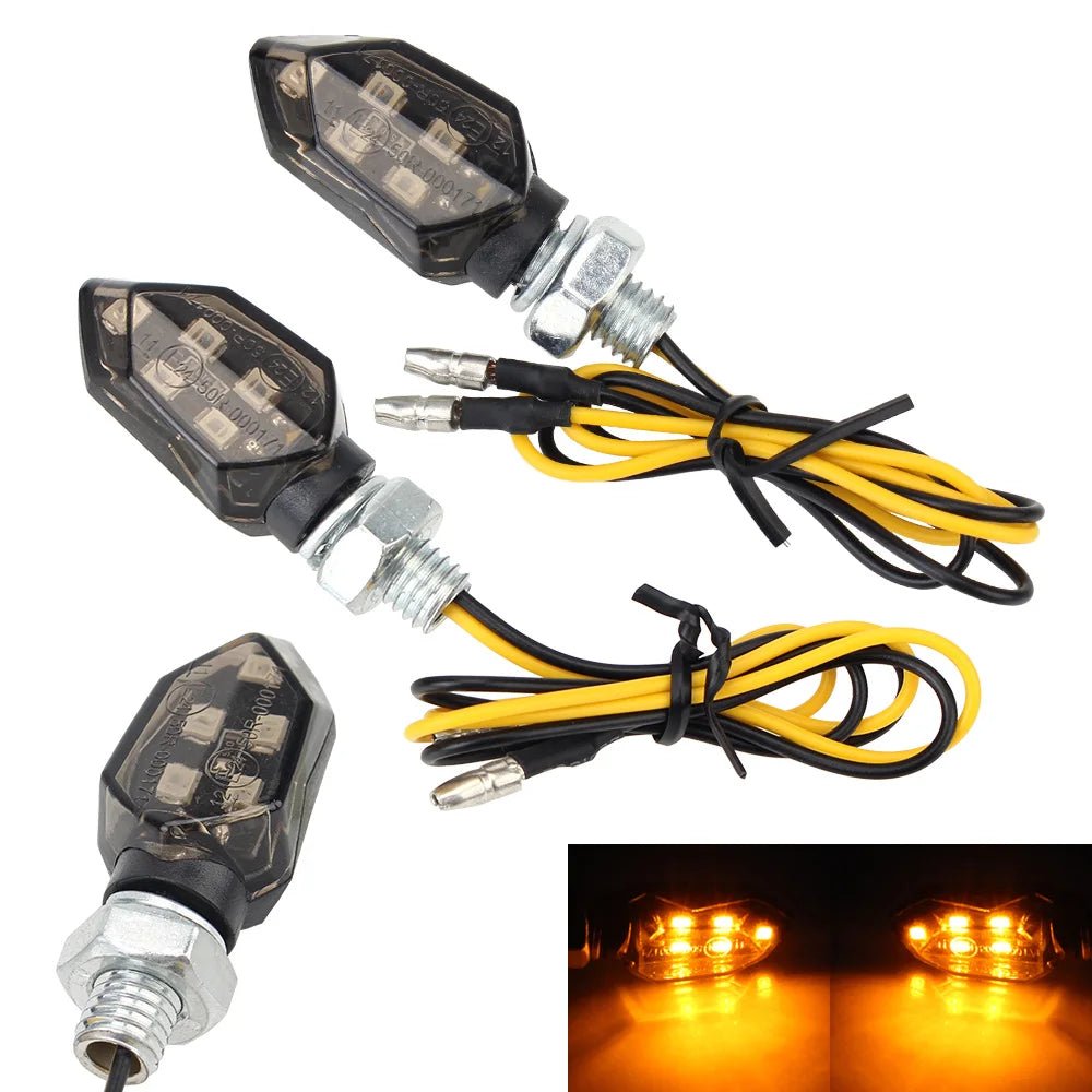 LED Blinker Licht super hell 2 stücke Motorrad Mini Universal LED Motorrad Lampe Bernstein Blinker LED-Anzeigen Licht - flohmarkt-deutschland.shop