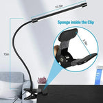 LED Clip Schreibtischlampe Augenschutz Nachttisch Studium schwarz - flohmarkt-deutschland.shop
