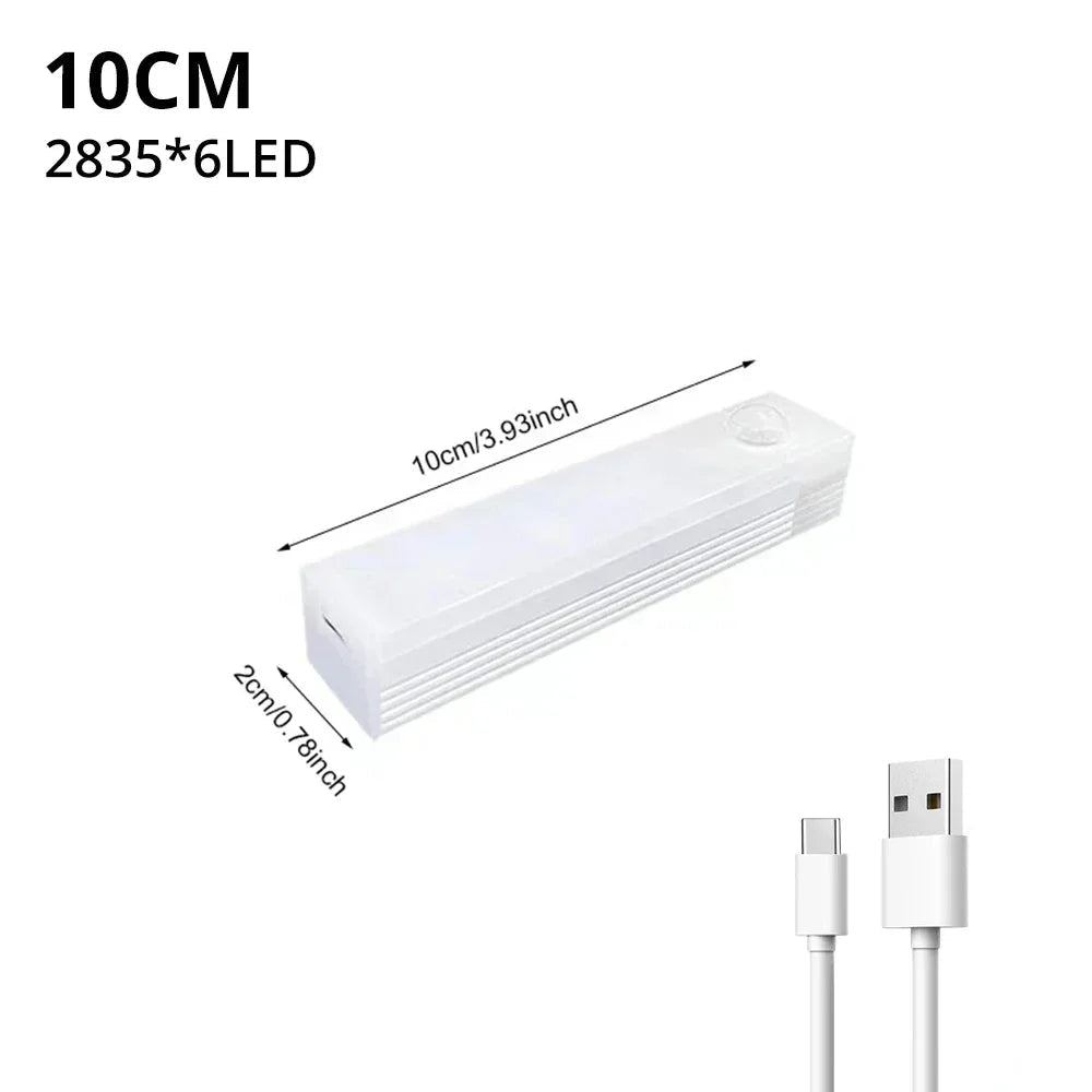 LED Nachtlicht Bewegungssensor USB Schrank Treppe Küche kabellos - flohmarkt-deutschland.shop