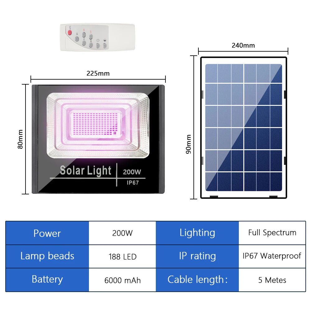 LED Pflanzenlampe 200W Vollspektrum Gewächshaus Hydrokultur - flohmarkt-deutschland.shop