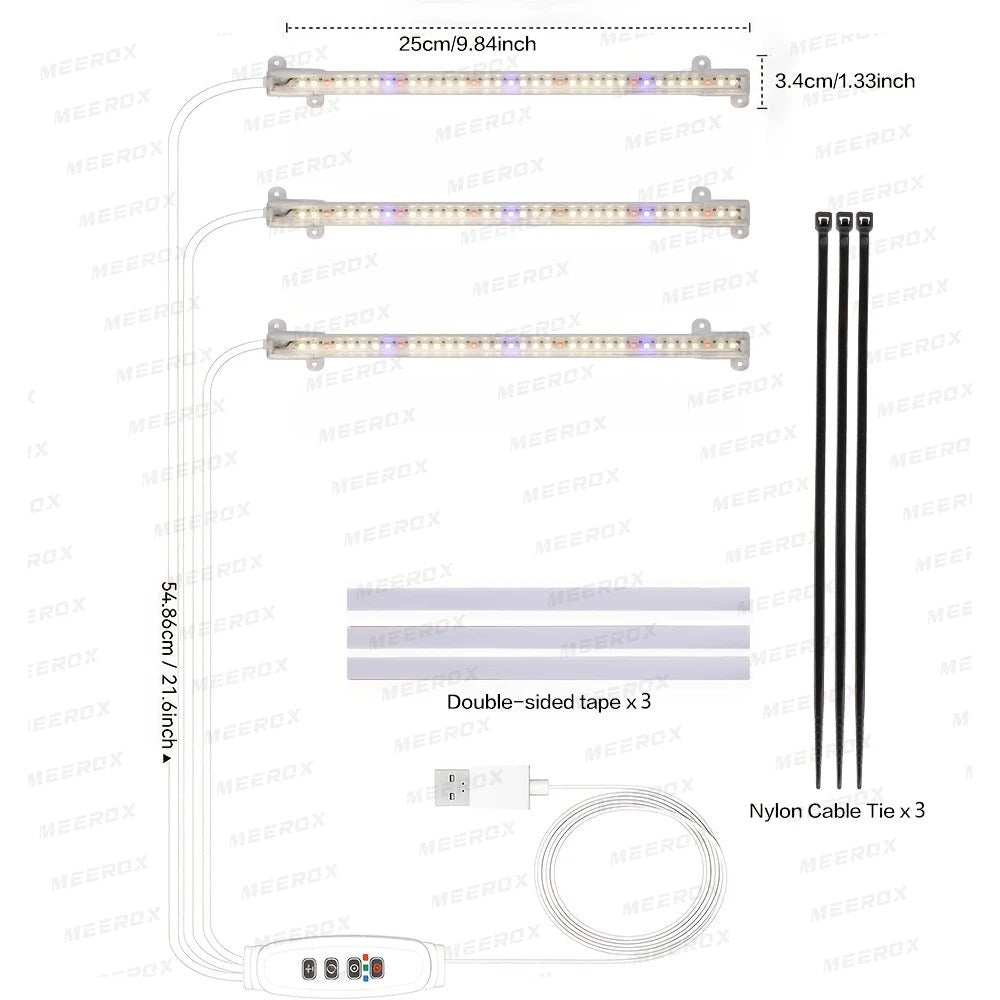 LED Pflanzenlampe Vollspektrum USB dimmbar Timer Gewächshaus - flohmarkt-deutschland.shop