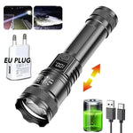 LED Taschenlampe 100000LM USB-C wiederaufladbar wasserdicht Camping - flohmarkt-deutschland.shop