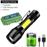 LED Taschenlampe 100000LM USB-C wiederaufladbar wasserdicht Camping - flohmarkt-deutschland.shop