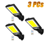 LED/COB-Solar-Bewegungsmelder-Licht, 3 Helligkeitsmodi, Außenwandleuchte für Haustür, Hof, Weg, Carport, Plantation, Skisort - flohmarkt-deutschland.shop