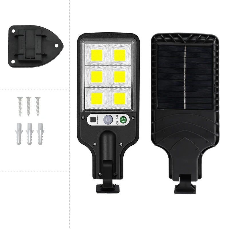 LED/COB-Solar-Bewegungsmelder-Licht, 3 Helligkeitsmodi, Außenwandleuchte für Haustür, Hof, Weg, Carport, Plantation, Skisort - flohmarkt-deutschland.shop