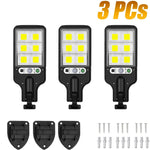 LED/COB-Solar-Bewegungsmelder-Licht, 3 Helligkeitsmodi, Außenwandleuchte für Haustür, Hof, Weg, Carport, Plantation, Skisort - flohmarkt-deutschland.shop
