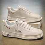 Leder-Freizeitschuhe für Herren, atmungsaktive weiße Turnschuhe, modische Fahren, Wandern, Tennisschuhe für Herren, italienische Büro-Flats-Schuhe - flohmarkt-deutschland.shop