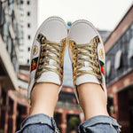 Leder Herren schuhe lässig Luxusmarke Herren Mokassins italienische atmungsaktive Slip auf Herren schuhe Biene bedruckte Schuhe - flohmarkt-deutschland.shop