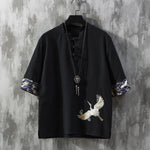 Leinen Tang-Shirt Herren – Chinesischer Stil, locker, Sommer - flohmarkt-deutschland.shop