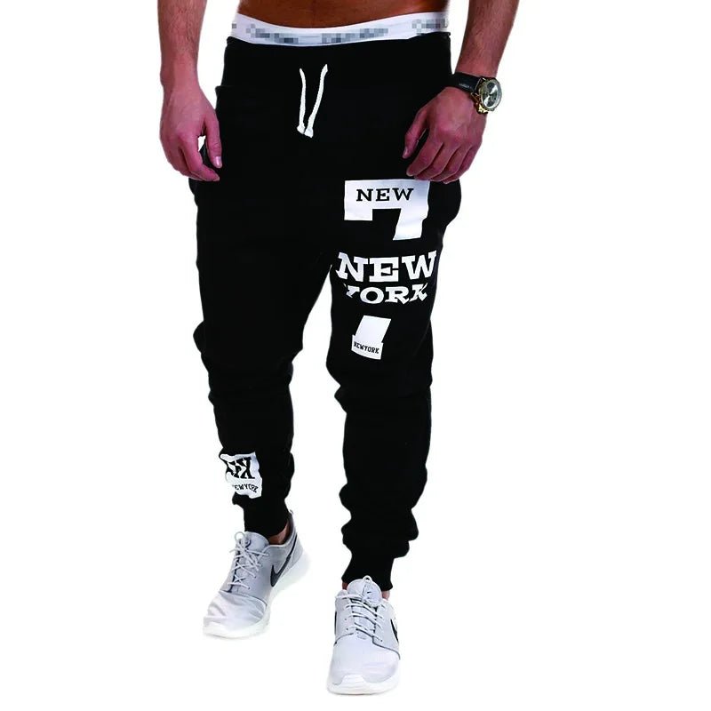 Letter Graphic Print Sweatpants for Men Hip Hop Joggers Sports Athletic Pants for Workout Casual Elastic Waist Lounge Trousers - flohmarkt-deutschland.shop