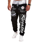 Letter Graphic Print Sweatpants for Men Hip Hop Joggers Sports Athletic Pants for Workout Casual Elastic Waist Lounge Trousers - flohmarkt-deutschland.shop