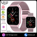 LIGE Smart Uhr Frauen Full Touch Benutzerdefinierte Zifferblatt Herzfrequenz Schlaf Monitor Wasserdichte Uhren Sport Fitness Smartwatch Dame Armband - flohmarkt-deutschland.shop