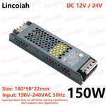 Lighting Transformer DC 12V/24V Power Supply Adapter 5A 12A Ultra thin LED Strip Switch Driver Lamp 60W 100W 150W 200W 300W 400W - flohmarkt-deutschland.shop