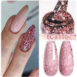 LILYCUTE Gold Aurora Glitter Gel Nagellack Frühling Nude Farbe Langlebig Französisch Für Maniküre Soak Off Nail art UV Gel Lack - flohmarkt-deutschland.shop