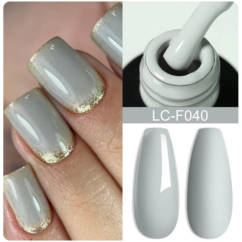 LILYCUTE Gold Aurora Glitter Gel Nagellack Frühling Nude Farbe Langlebig Französisch Für Maniküre Soak Off Nail art UV Gel Lack - flohmarkt-deutschland.shop