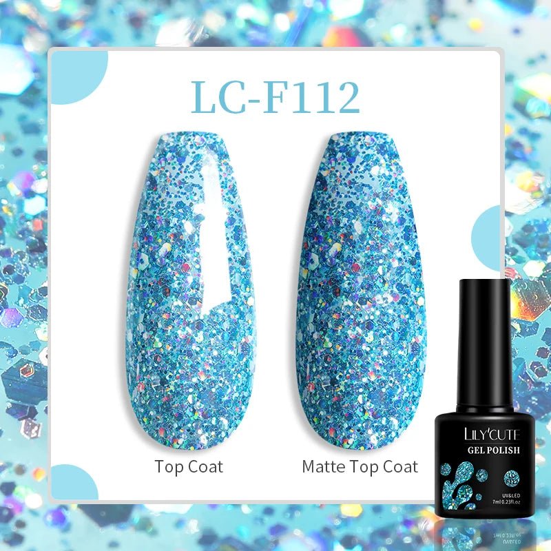 LILYCUTE Gold Aurora Glitter Gel Nagellack Frühling Nude Farbe Langlebig Französisch Für Maniküre Soak Off Nail art UV Gel Lack - flohmarkt-deutschland.shop