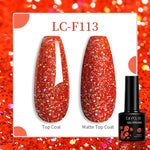 LILYCUTE Gold Aurora Glitter Gel Nagellack Frühling Nude Farbe Langlebig Französisch Für Maniküre Soak Off Nail art UV Gel Lack - flohmarkt-deutschland.shop