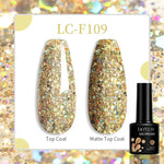 LILYCUTE Gold Aurora Glitter Gel Nagellack Frühling Nude Farbe Langlebig Französisch Für Maniküre Soak Off Nail art UV Gel Lack - flohmarkt-deutschland.shop