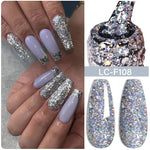 LILYCUTE Gold Aurora Glitter Gel Nagellack Frühling Nude Farbe Langlebig Französisch Für Maniküre Soak Off Nail art UV Gel Lack - flohmarkt-deutschland.shop